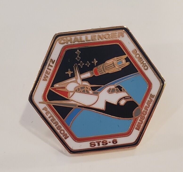 Collectible NASA STS-6 Space Shuttle Challenger Lapel Hat Pin Pinchback