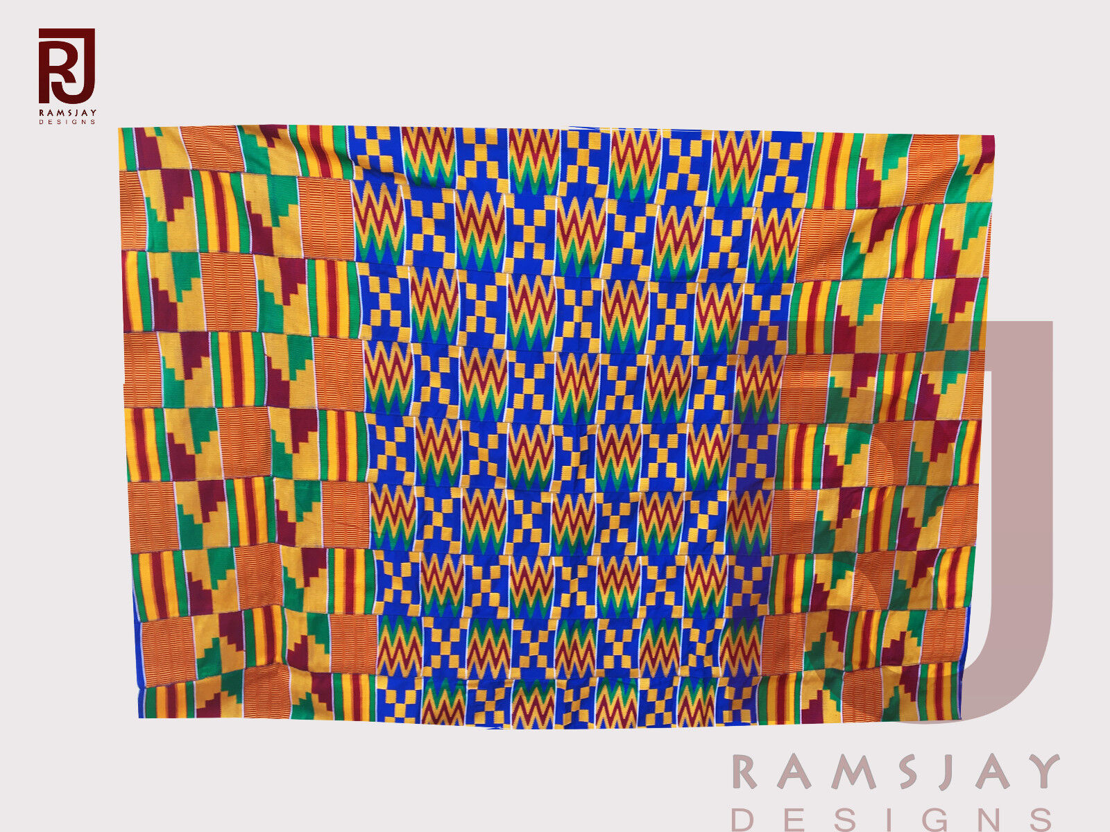 Handwoven Kente Cloth Ghana Fabric Asante African Woven Textiles Art 6 yards