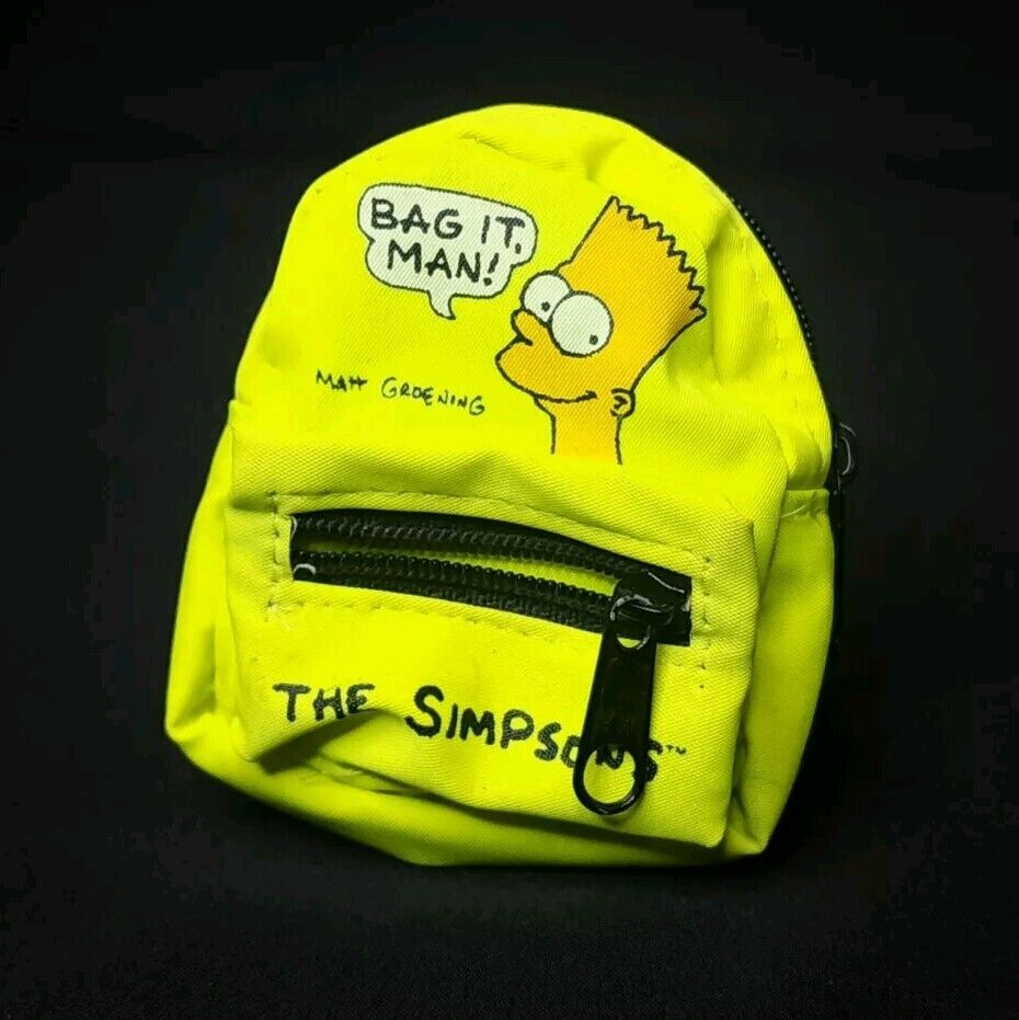 Bart Simpson Mini Backpack Keychain Vintage 1990s ( Some Stain Marks)