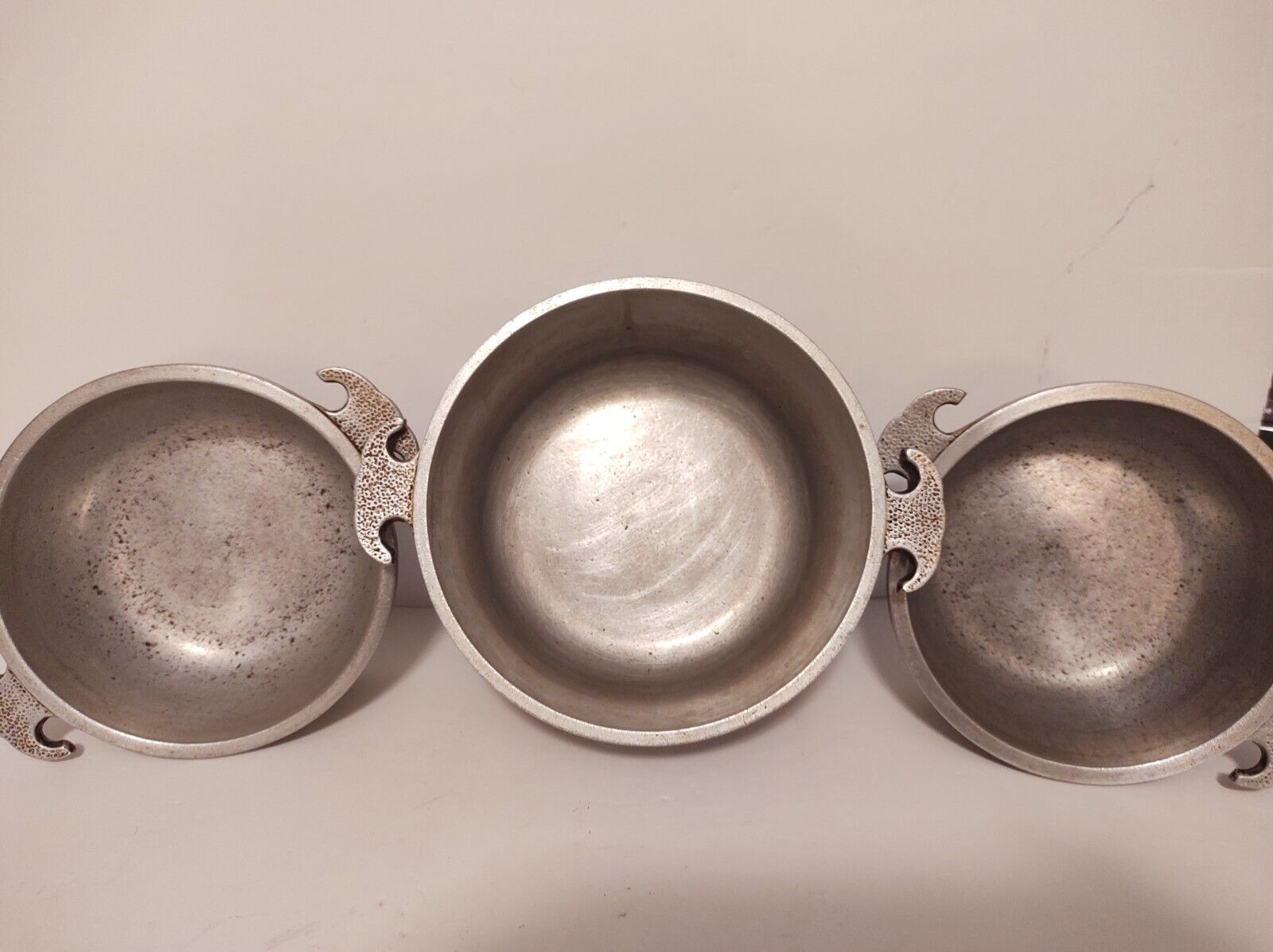 Lot of 3 - Vintage Guardian Service Cookware Cast Hammered Aluminum No Lid