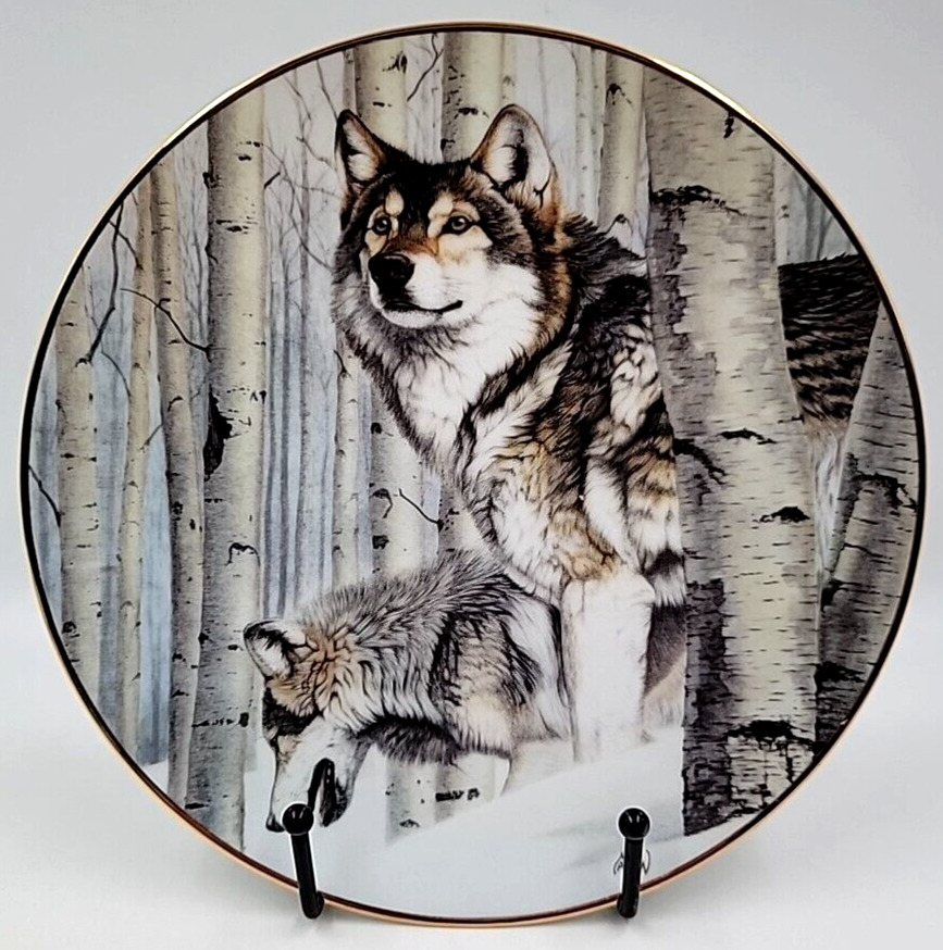 Year Of The Wolf Collector Plate Hamilton Collection Broken Silence 1993 Al Agne