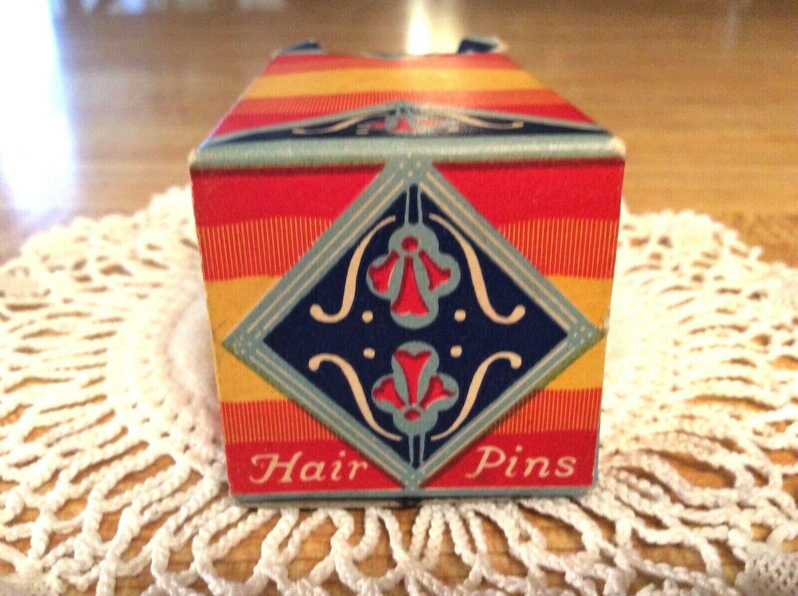 Beautiful Vintage Art Deco,1920’s, Box Of Black, Ladies’ Hairpins