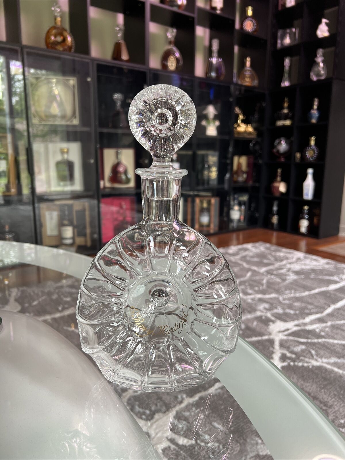 REMY MARTIN EXCELLENCE COGNAC BACCARAT CRYSTAL EMPTY  BOTTLE WITH STOPPER( RARE)