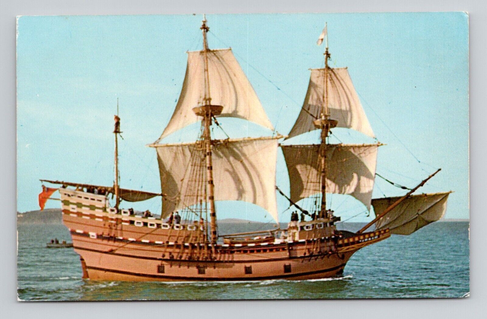 Postcard Mayflower Replica Ship Nantasket Massachusetts MA, Vintage Chrome N19