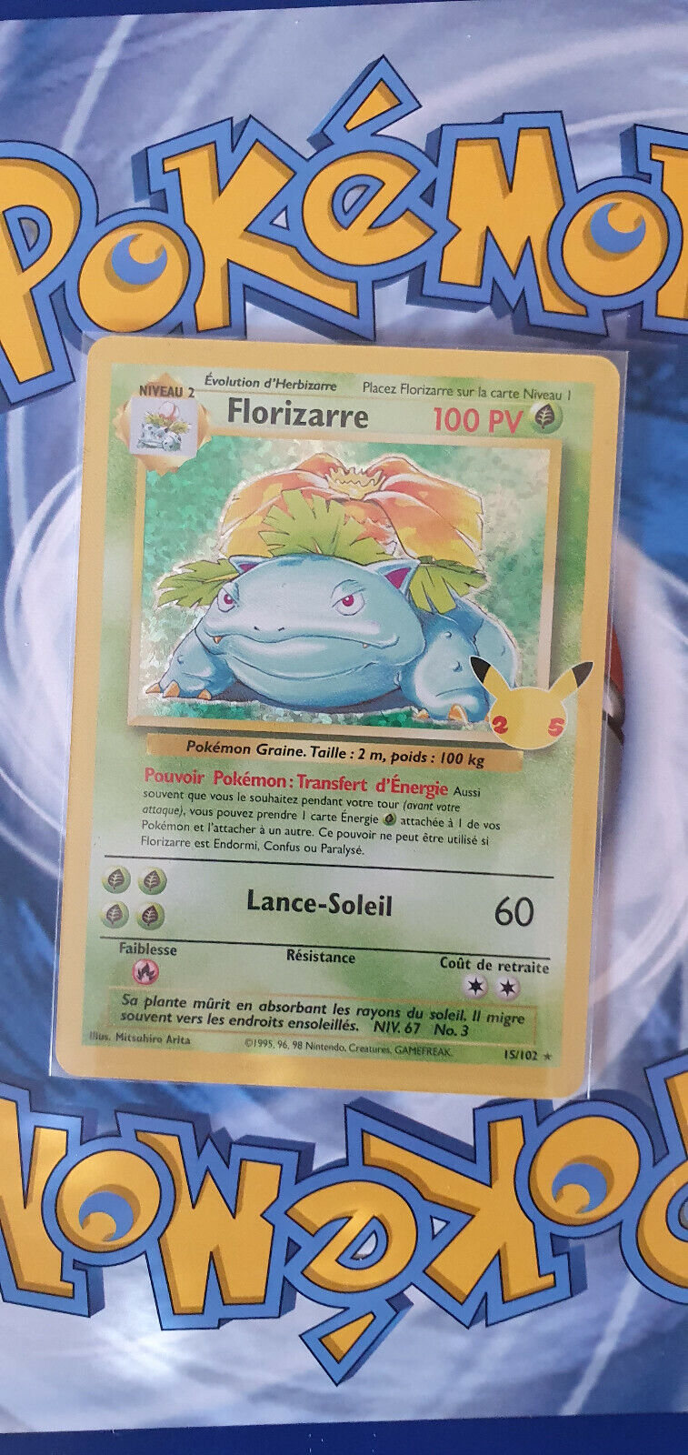 Pokemon Celebration Card 25 Years Floral 15/102 25th Anniversary.