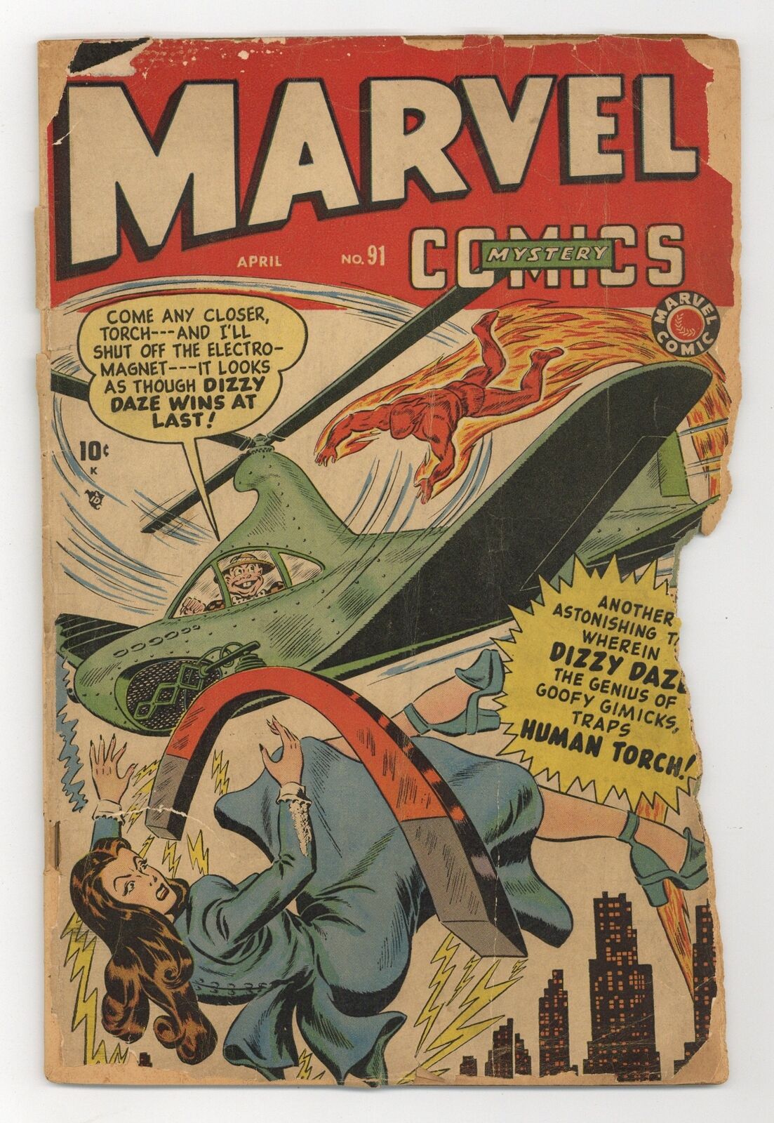 Marvel Mystery Comics #91 PR 0.5 1949