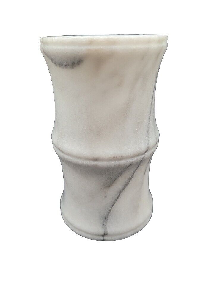 Black/gray/white Marble Pen Holder Vase 5 Inches