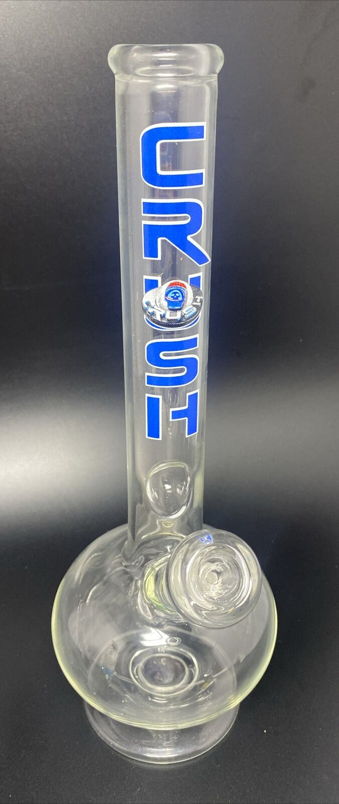 Vintage 13 Inch CRUSH Glass Water Pipe Smoking Tobacco Pipe Bong Made In USA