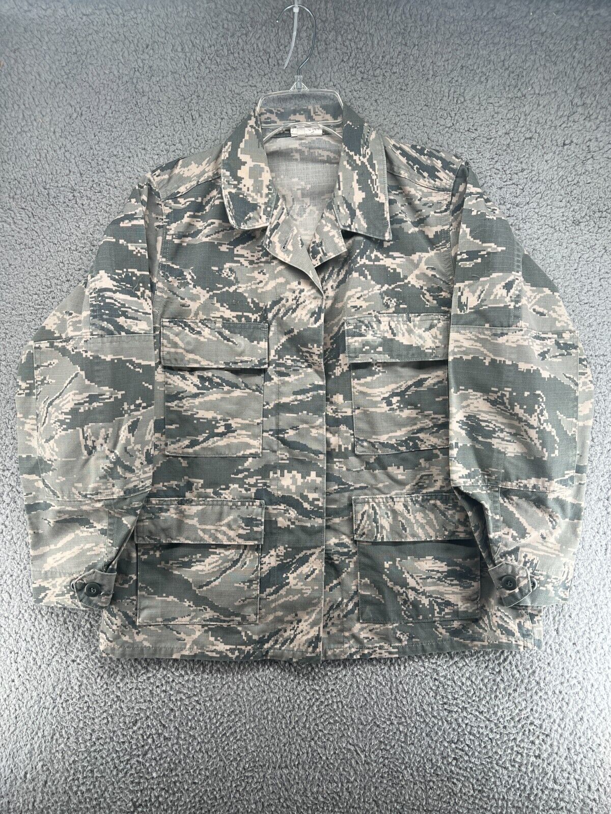 Military ABU Coat Shirt 10S Womens Tiger Stripes Airman Battle Uniform USAF