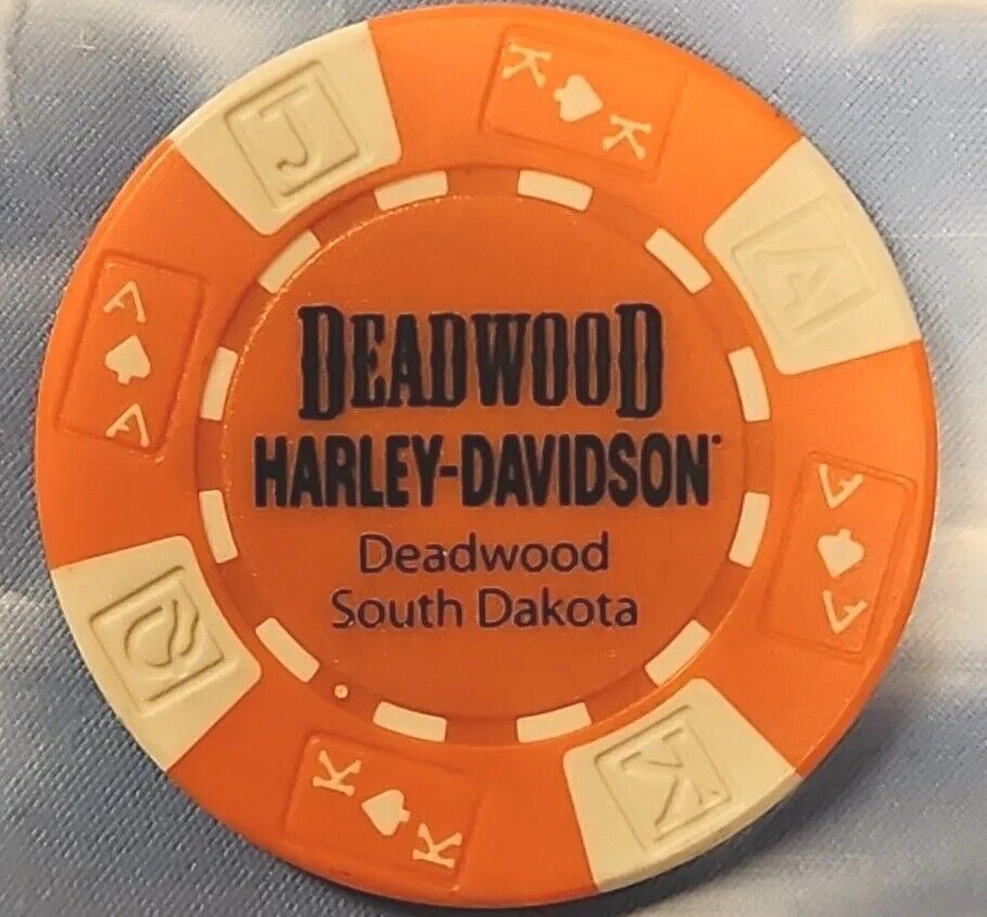 DEADWOOD HARLEY DAVIDSON OF DEADWOOD, SOUTH DAKOTA DEALERSHIP POKER CHIP NEW