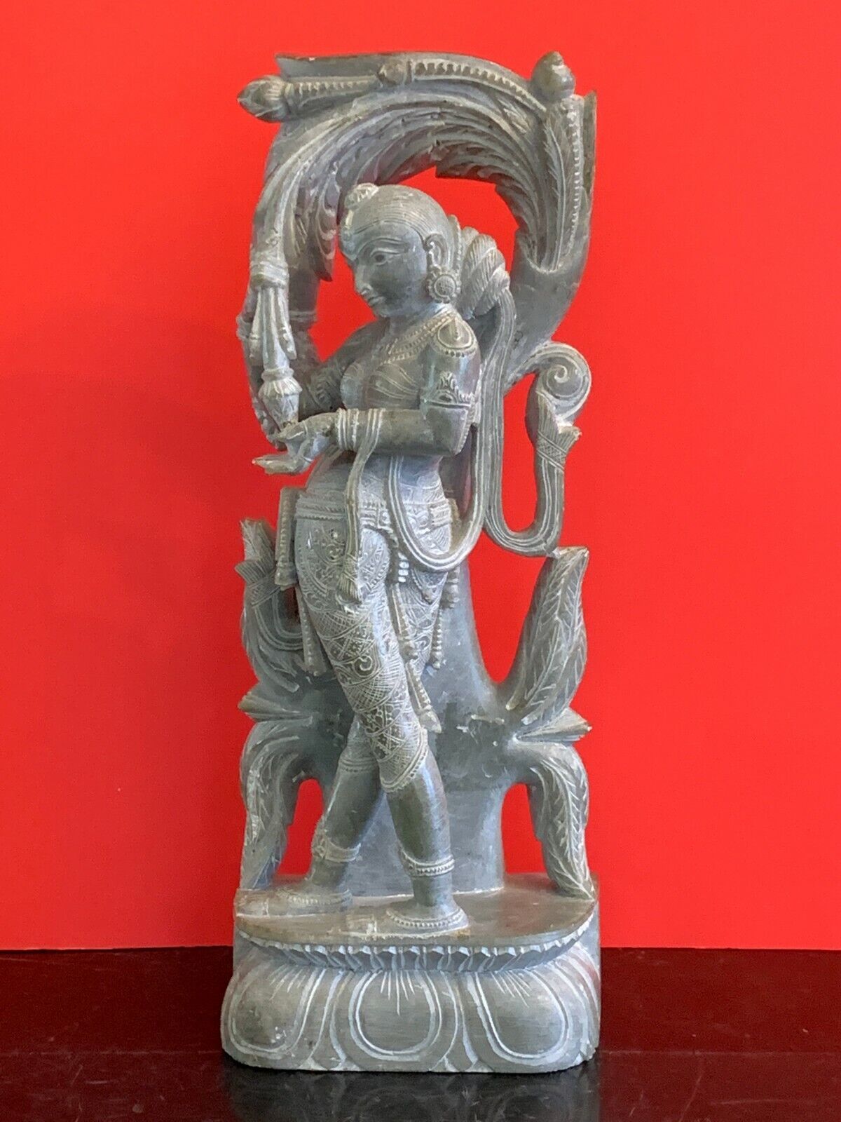 Stunning Stone Carving Statue of a Standing Hindu Female God Parvati or Goddess