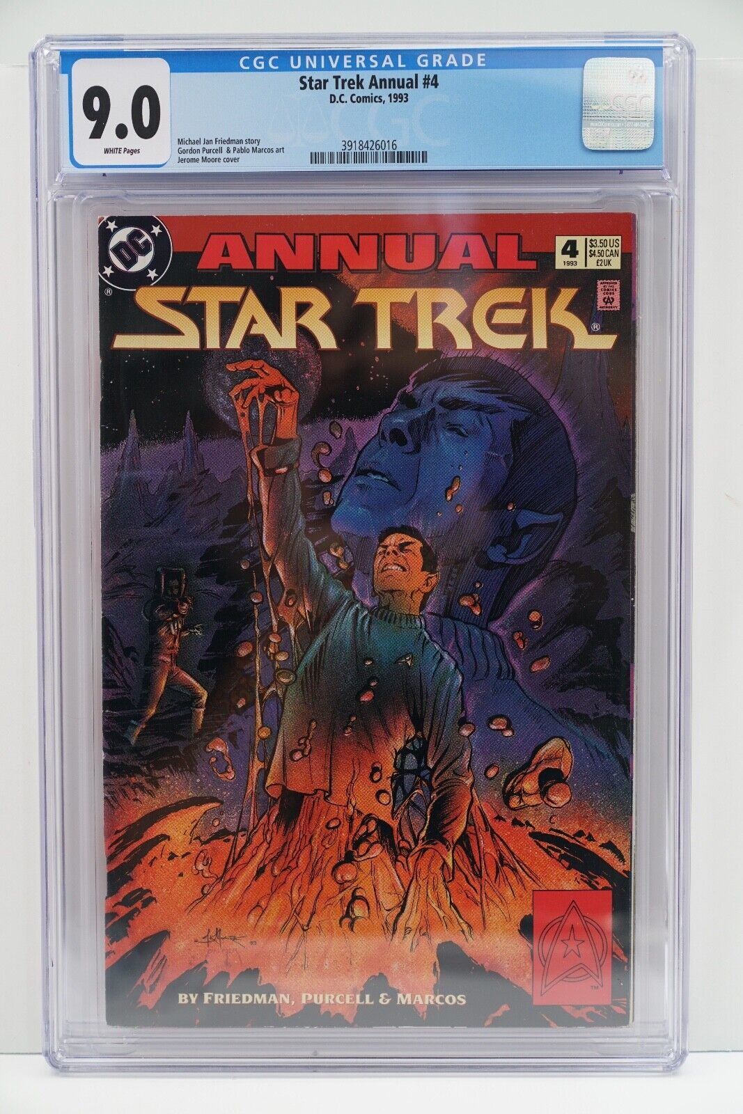 Vintage D.C. Comics 1993 Star Trek Annual #4 CGC Graded Comic Book