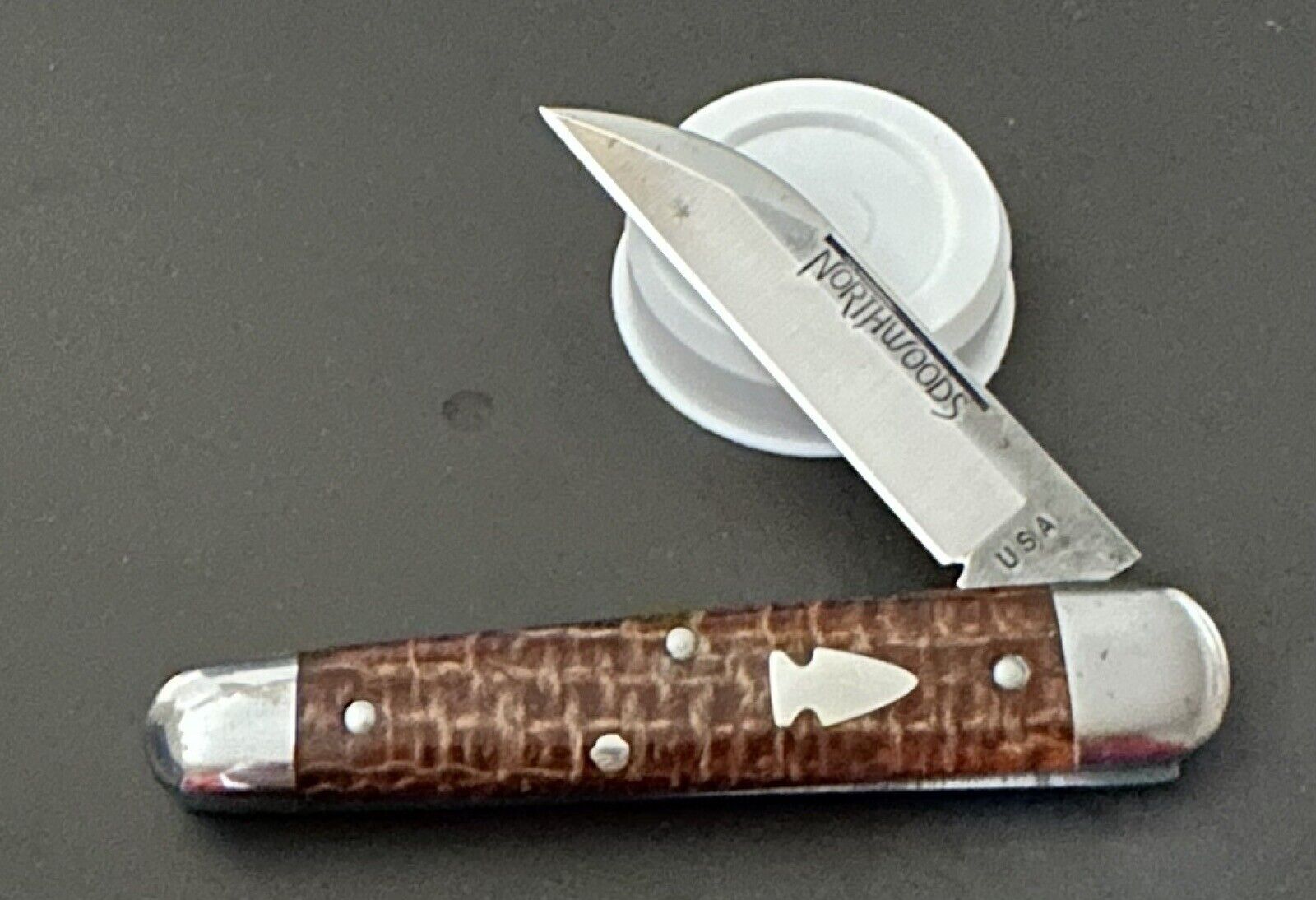 🔥 Northwoods Burlap Micarta Bearlake Pocket Knife GEC GREAT EASTERN CUTLERY