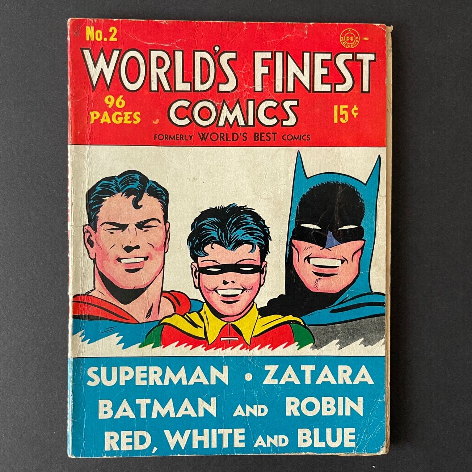 WORLDS FINEST COMICS #2 DC COMICS 1941 SUPERMAN BATMAN & ROBIN 1ST TITLE ISSUE