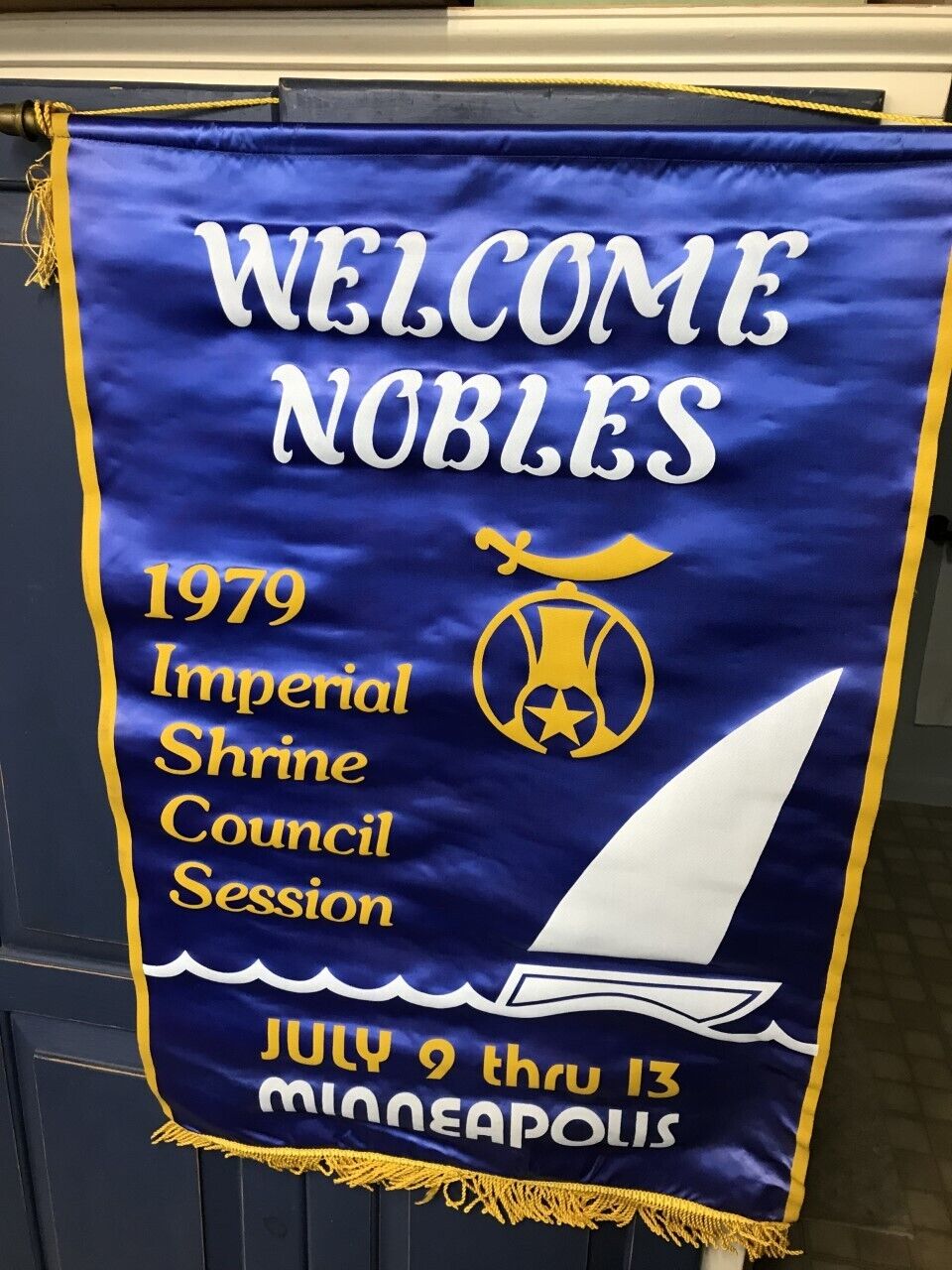 Minneapolis 1979 Imperial Sine Council Session July 9-13th Welcome Nobles Flag