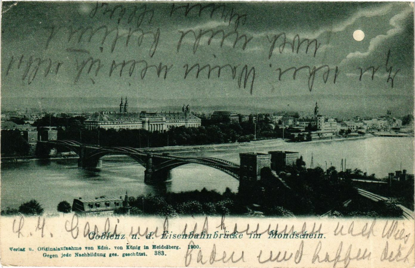 CPA AK Koblenz and railway bridge GERMANY (903937)