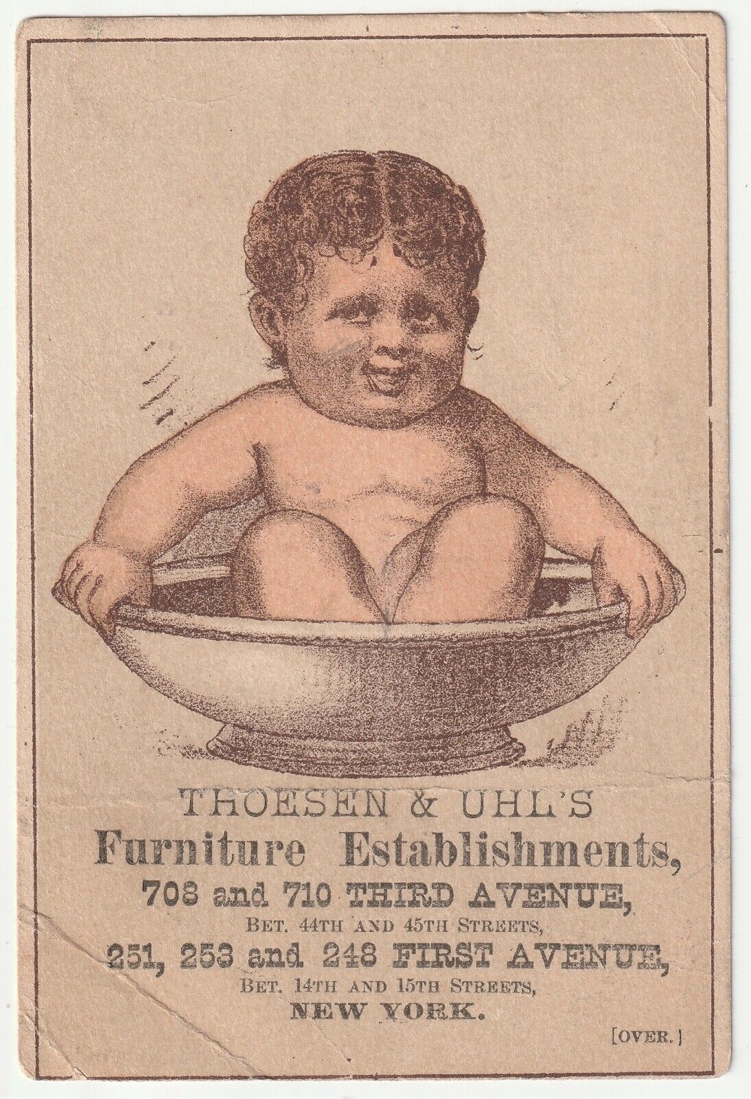 1880sThoesen & Uhl\'s  Furniture Store New York City  NYC Victorian Trade Card