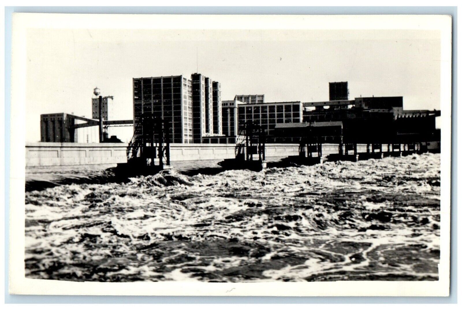 c1930's Flood Building Water Tower Cedar Rapids Iowa IA RPPC Photo Postcard