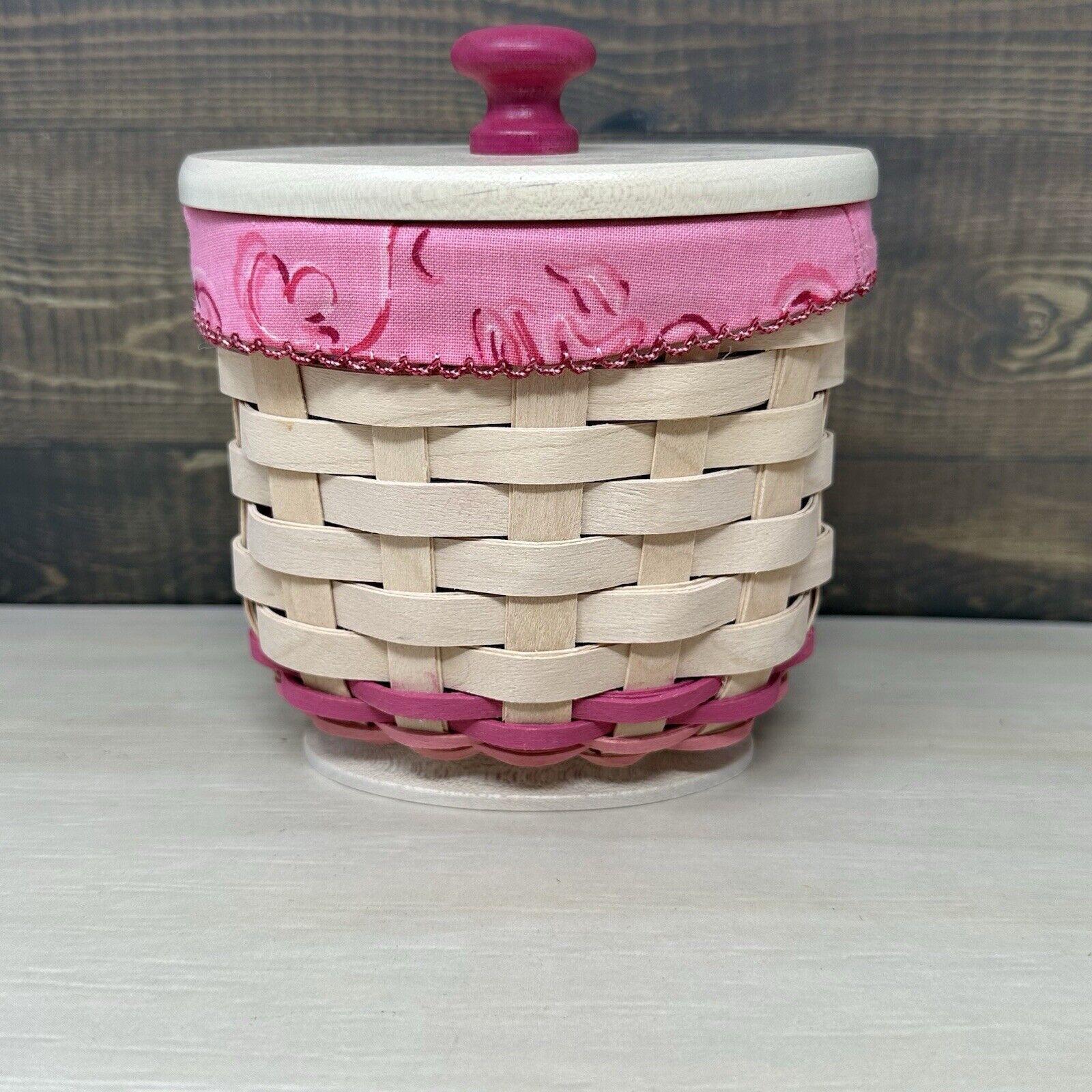 Longaberger 2011 Horizon of Hope Basket With Lid Protector Liner and Tags