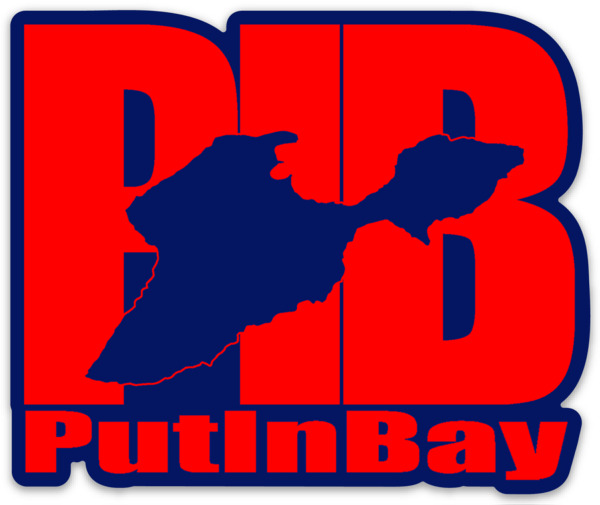 Put In Bay Ohio Island w/ Letter Monogram Logo Type Die-cut MAGNET