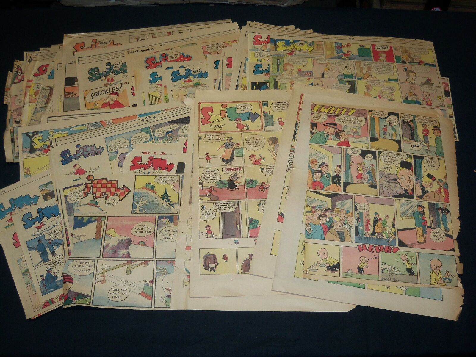 1930'S-1940'S SMITTY COLOR COMIC STRIPS HUGE LOT OF 120 - NP 5335