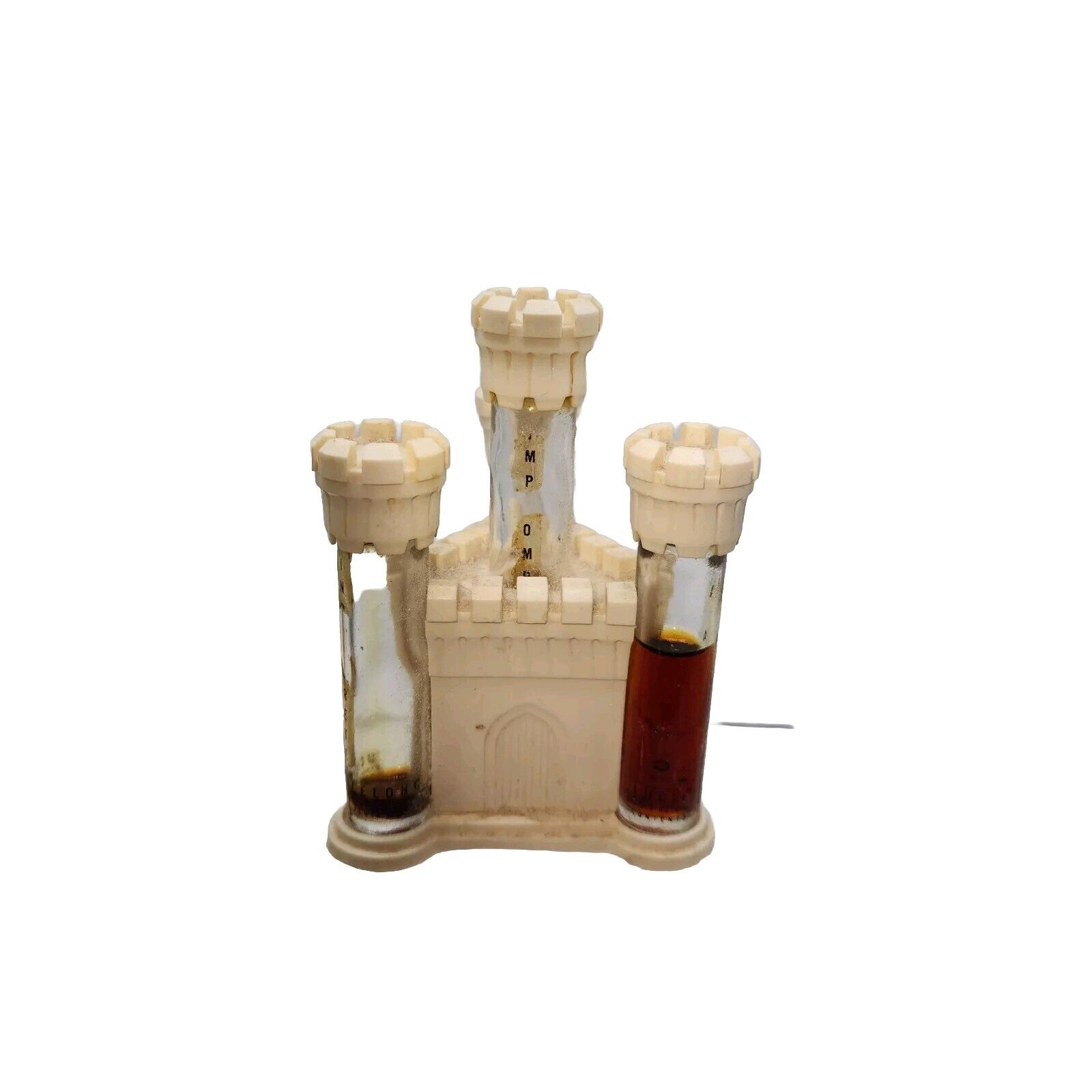 Le Castel Bottle Castle Shaped Bottle Lucien Lelong Perfume Plastic Glass
