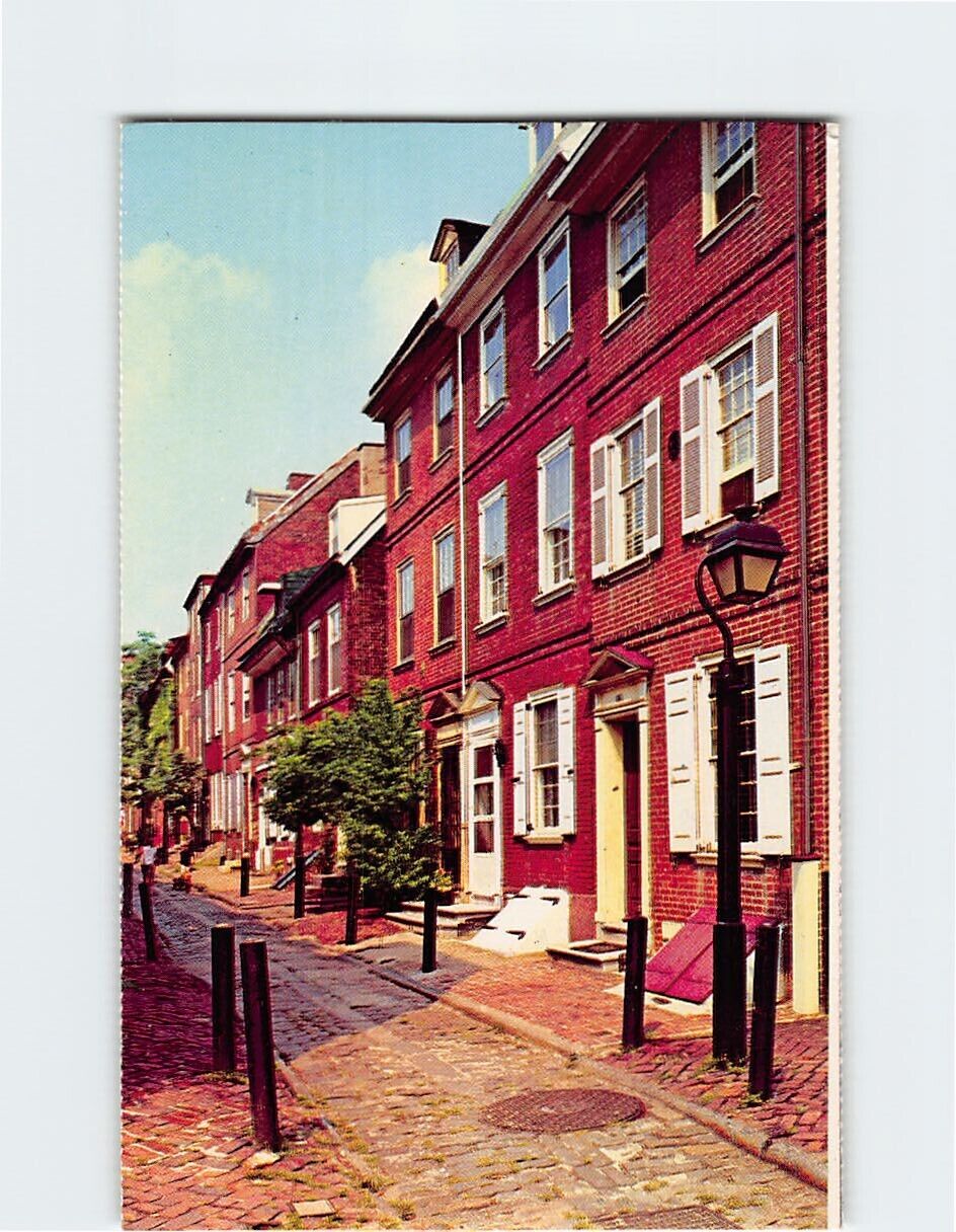 Postcard Elfreth's Alley Philadelphia Pennsylvania USA