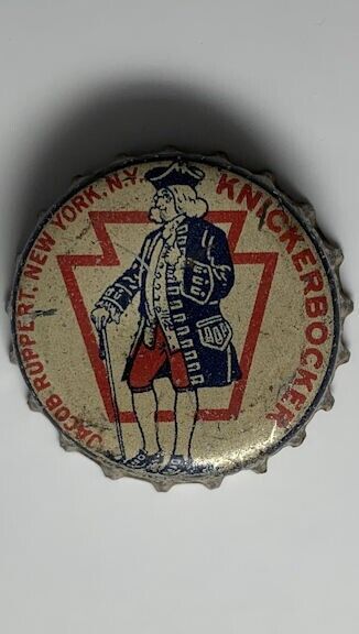 Knickerbocker Beer Caps Antique Original Lot Set of 3 Vintage Cork Lined 1930\'s