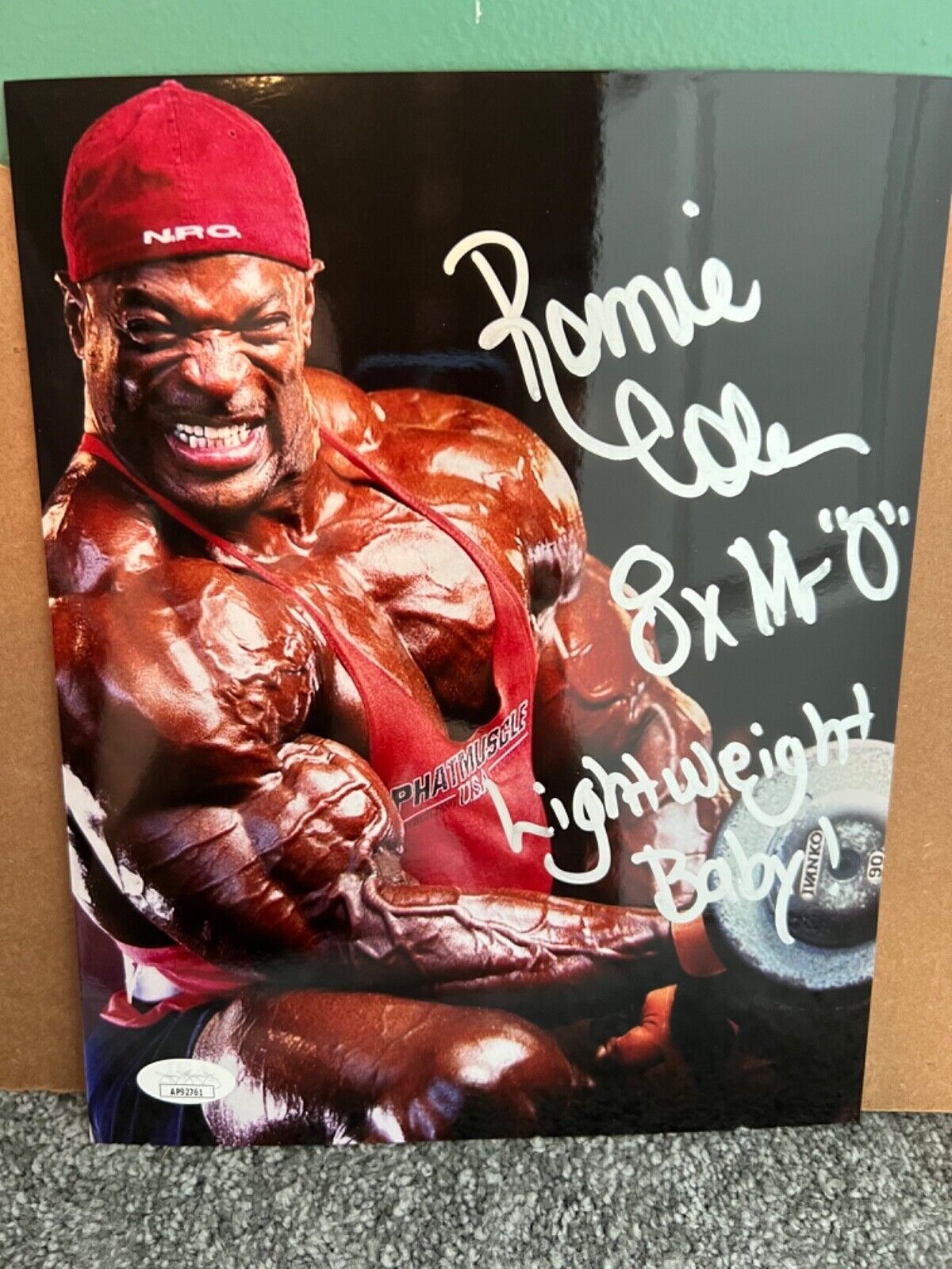 Ronnie Coleman signed JSA COA 8x10 Mr Olympia Arnold Schwarzenegger psa bas