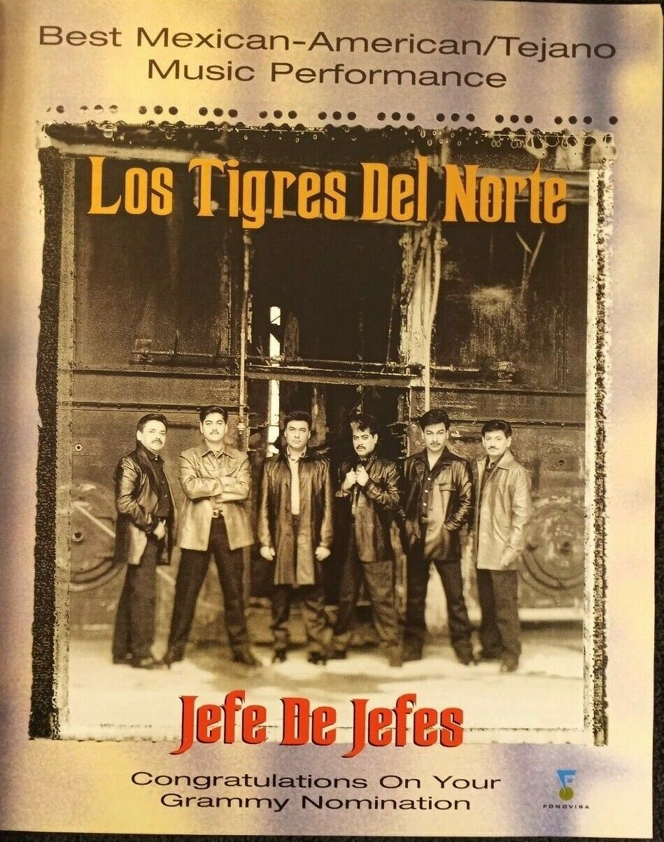 1998 LOS TIGRES DEL NORTE ORIGINAL (UNFRAMED) magazine PROMO AD