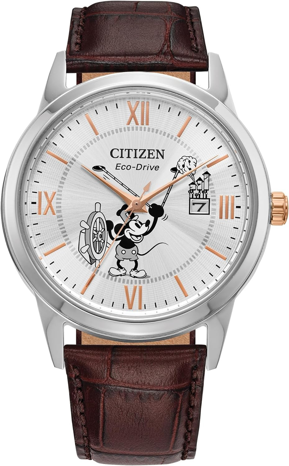 Citizen Eco-Drive Disney Steamboat Willie Mickey Mouse Stainless Steel Case Watc