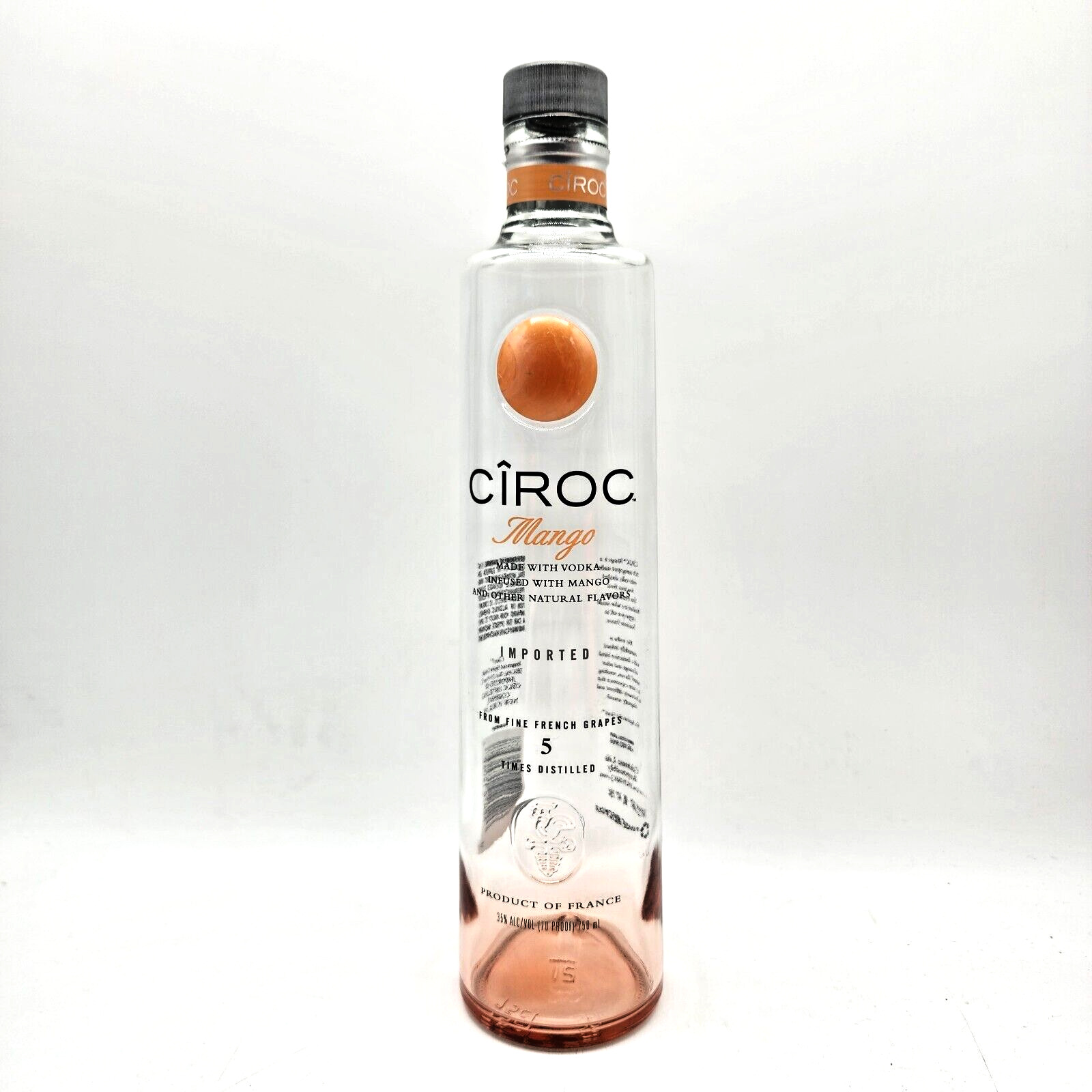 Ciroc Mango Vodka Bottles [Empty 1 Liter] with cap