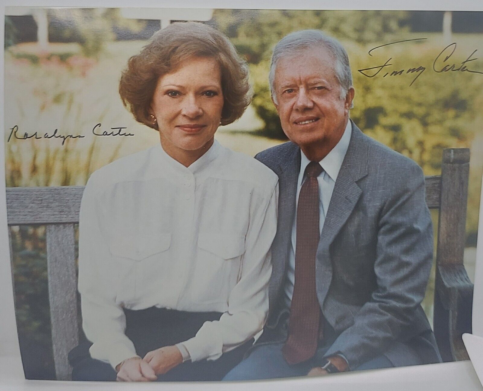President Jimmy Carter & First Lady Rosalynn Carter  Signed Photo Full Signature