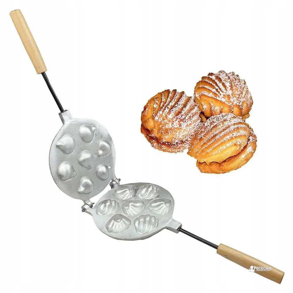 Russian Metal Mold Form Ussr Pastry Oreshki Sweet Maker Cookie Walnut Pan Орешки
