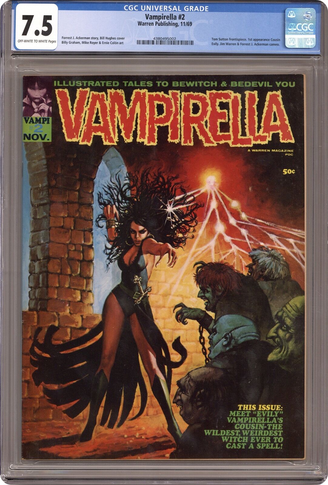 Vampirella #2 CGC 7.5 1969 4380495002 1st app. Evily, Draculina