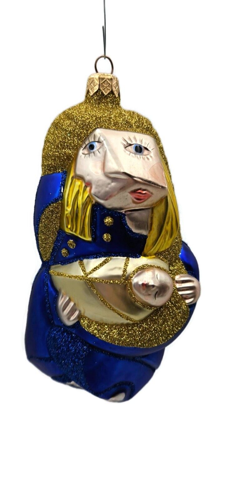 Patricia Breen Madonna for Pablo Blue Baby Jesus Christmas Holiday Tree Ornament