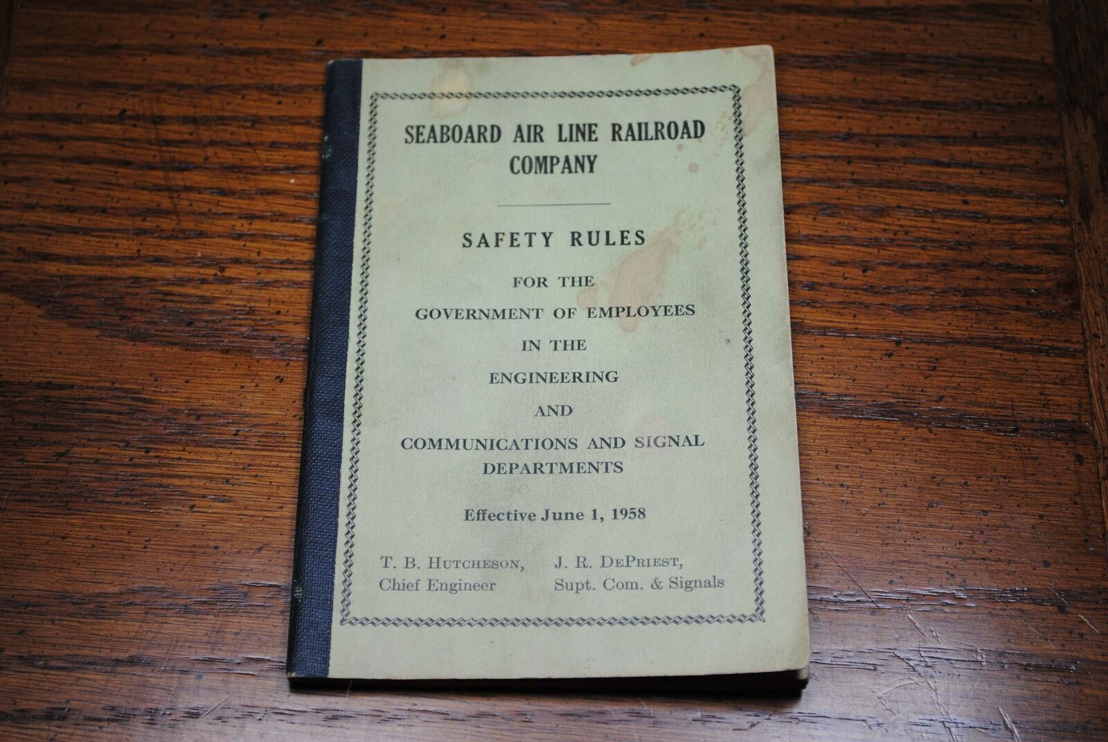 1958 Seaboard Air Line (SAL) Safety Rules Engineering & Signal Depts-Great Info