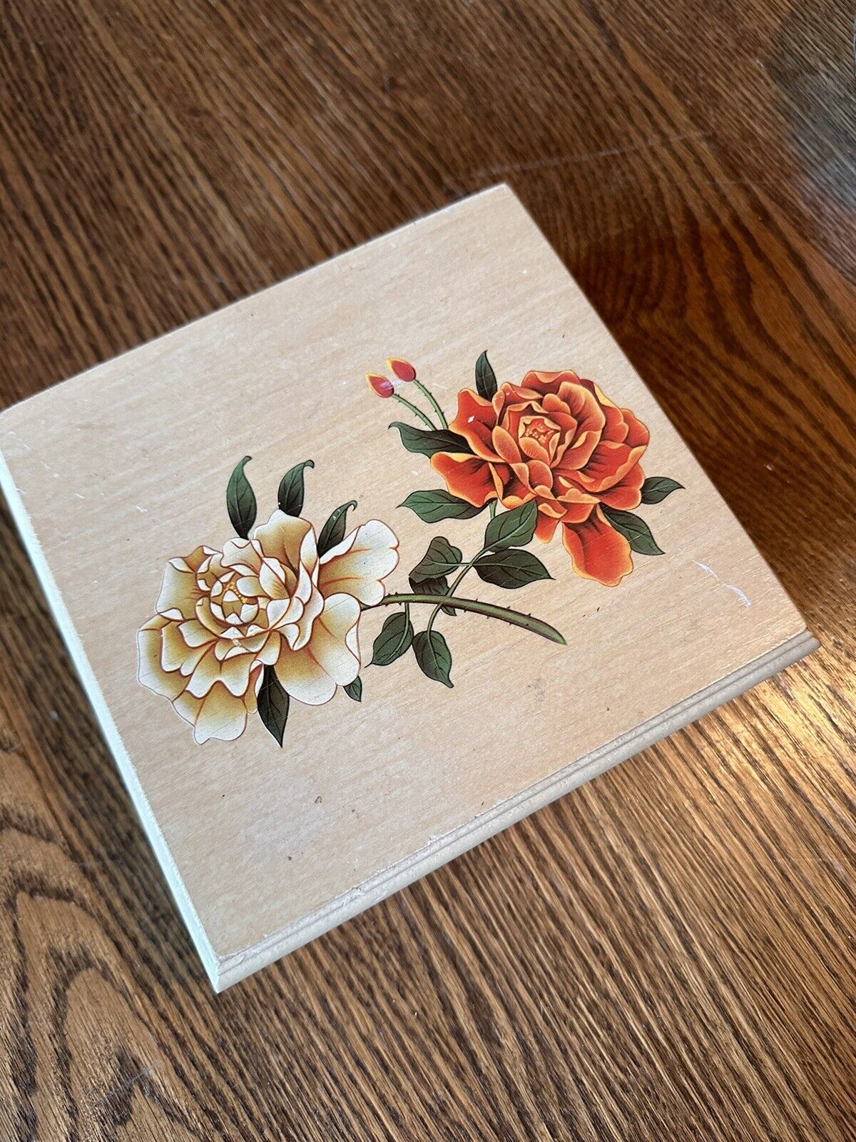 hand painted wooden jewelry box