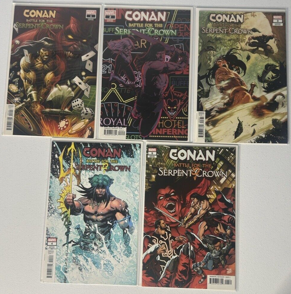 Conan Battle for the Serpent Crown #1-5 Run Marvel 2020 Lot of 5 NM-M 9.8