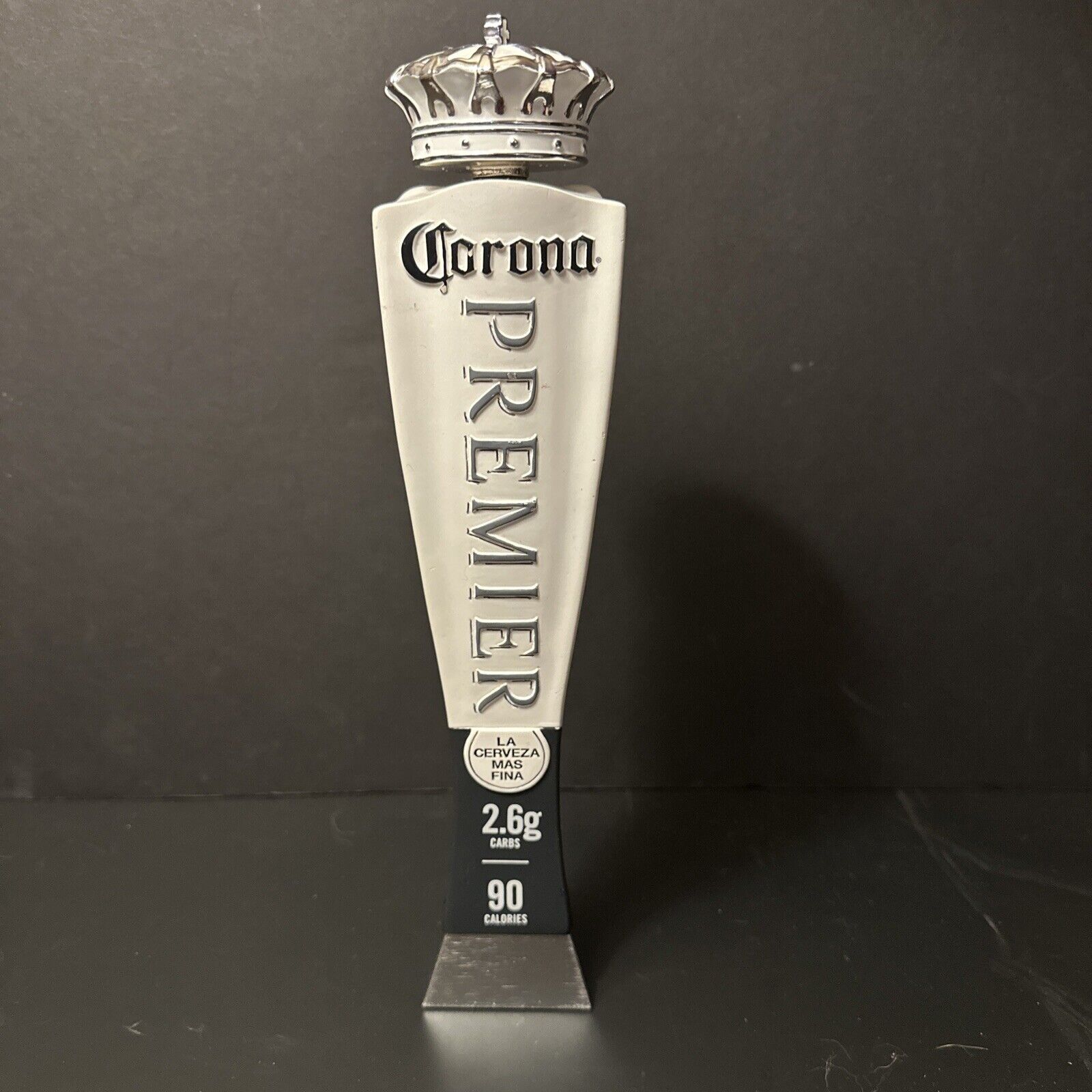Corona Premier Cerveza Beer Tap Handle 13” w/Silver Crown Top Rare HTF NIB