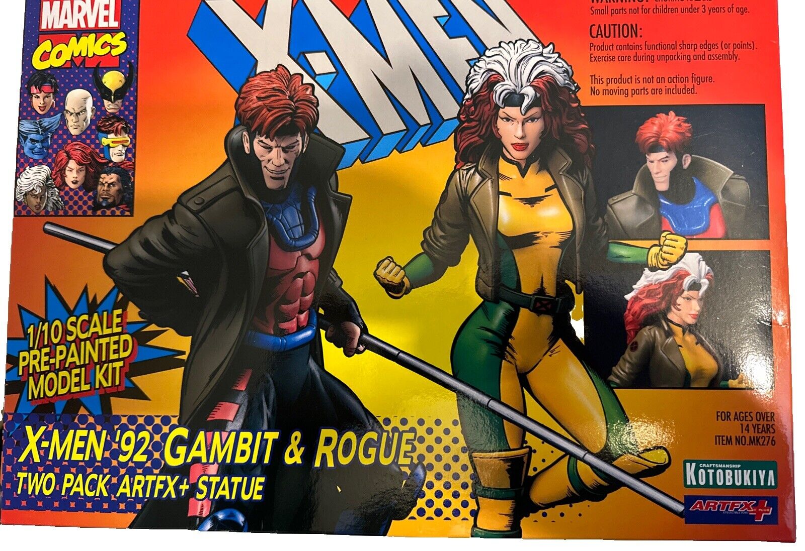 Rogue Gambit Statue Figure Kotobukiya ARTFX '92 X-Men Marvel NIB VERY RARE