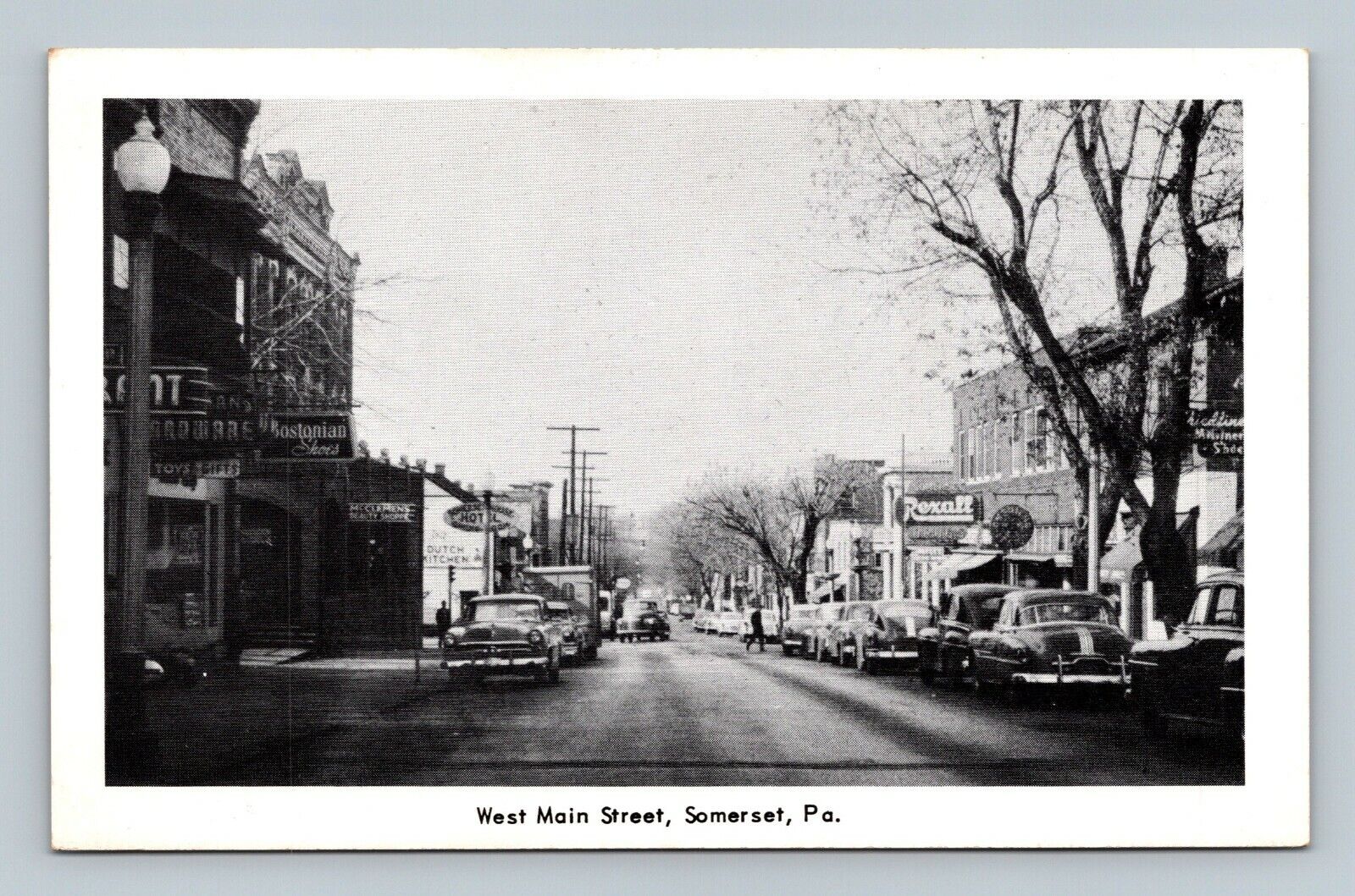 West Main Street Somerset Pennsylvania Postcard