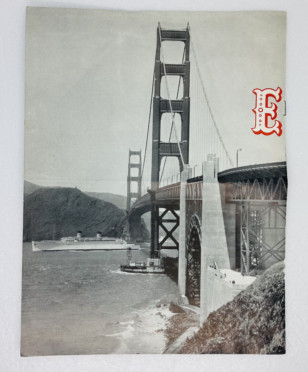 Vintage 1950s William Matson Ships Cross Golden Gate Bridge Magazine Clipping B2