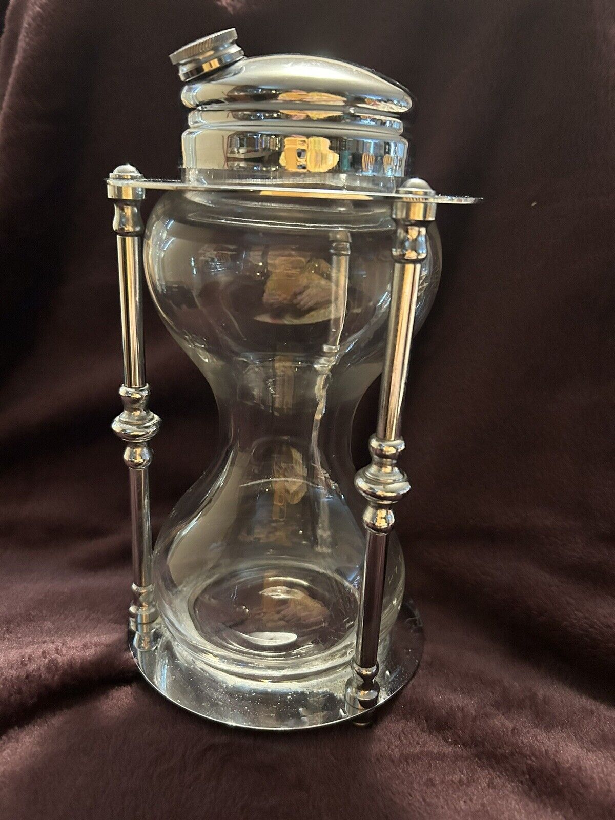 Vintage 1930’s  RARE Art Deco Maxwell Phillip Hour Glass Cocktail Shaker