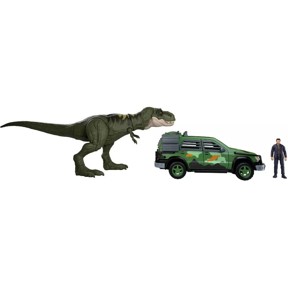 Jurassic World Legacy Tyrannosaurus Rex Ambush Toy Vehicle and Action Figure Set