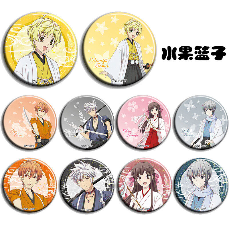 10pcs Sets Anime Fruits Basket Cosplay Badge Pin Button Brooch Bags Otaku ZA4