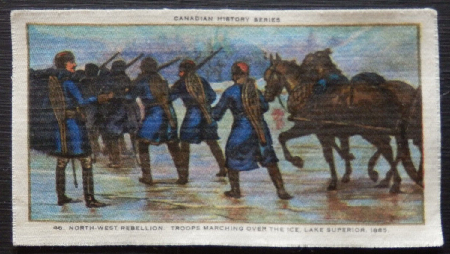 NORTH WEST REBELLION 1885 Canadian History ITC Tobacco Silk 1914