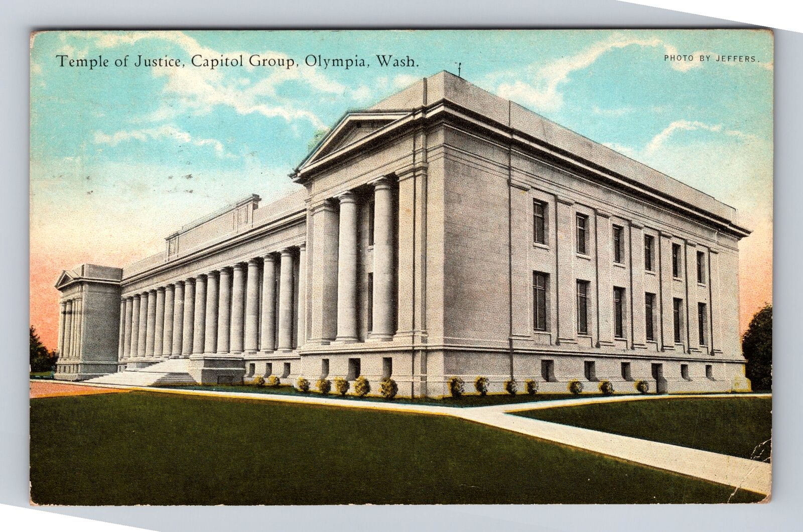 Olympia WA-Washington, Temple Of Justice, Capitol Group, Vintage c1927 Postcard