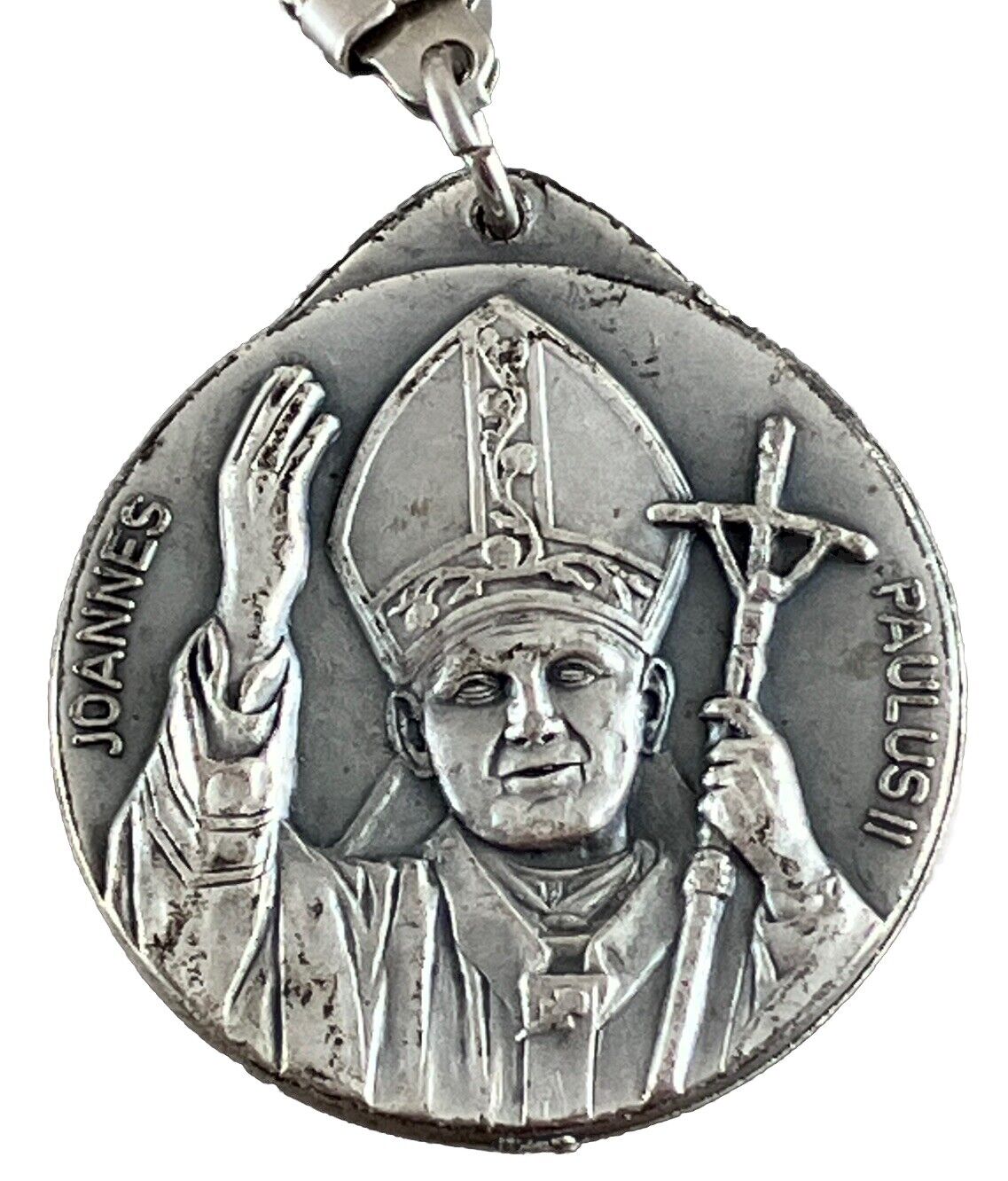 Vintage Catholic Pope John Paul II Jubilaeum Redemptionis Religious Keychain