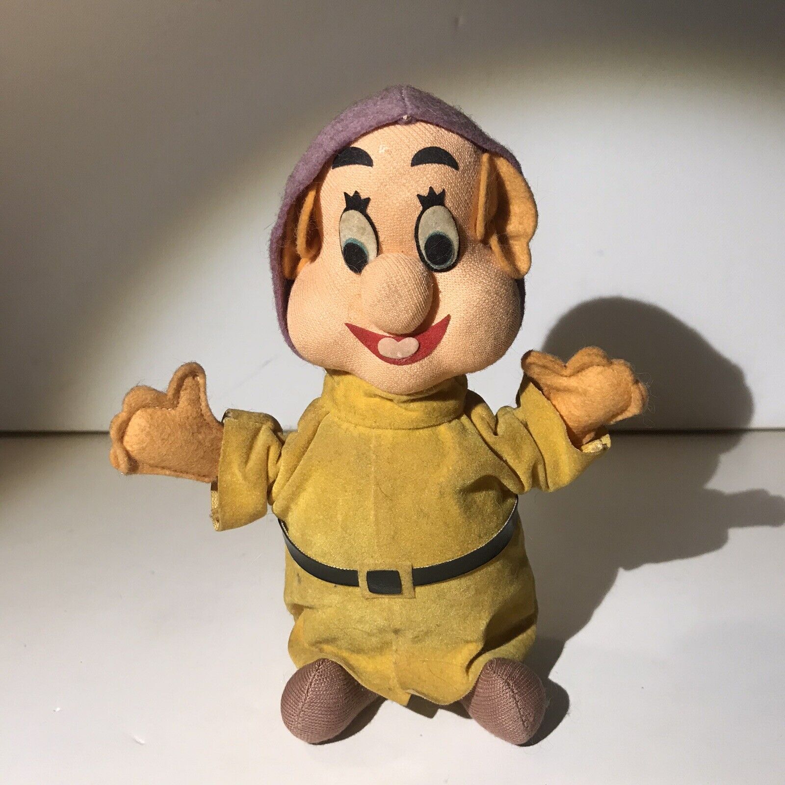 Vintage Walt Disney 1939-41? Snow White Dwarf Dopey Saw Dust Filled “Plush” Toy